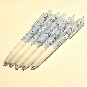 5 Pcs/Set Kawaii Sanrio Pochacco Gel Black Pens